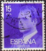 ESPAÑA 1977 2395 Sello Serie Basica Rey Don Juan Carlos I 15p usado